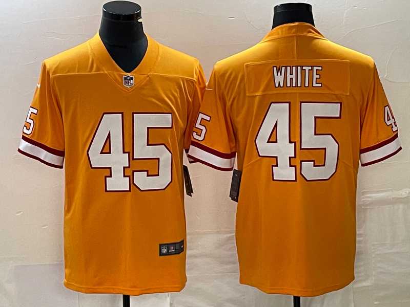 Men's Tampa Bay Buccaneers #45 Devin White Yellow Limited Stitched Throwback Jersey,We sell and wholesale Men's Tampa Bay Buccaneers #45 Devin White Yellow Limited Stitched Throwback Jersey on line form chian!